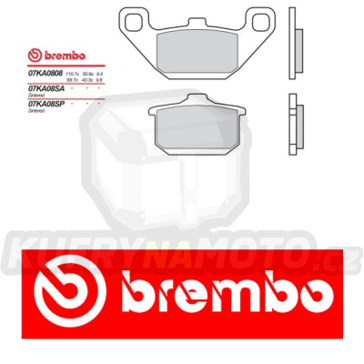 Brzdové destičky Brembo KAWASAKI ZX A1, GP, E 750 r.v. Od 83 - 85 SA směs Zadní