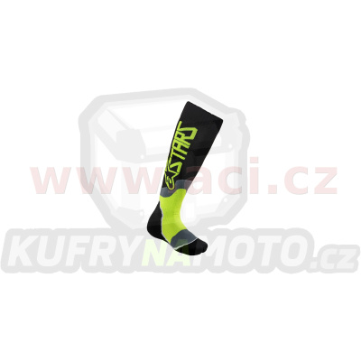 ponožky MX PLUS-2, ALPINESTARS, dětské (černá/žlutá fluo) 2023