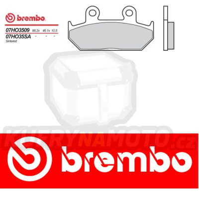 Brzdové destičky Brembo HONDA NX DOMINATOR 650 r.v. Od 88 - 92 směs Originál Přední