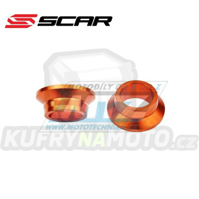 Rozpěrky na osu zadního kola SCAR - KTM 125SX+SX150+SX250 / 13-22 + 250SXF+350SXF+450SXF / 13-22 + Husqvarna FC250+FC350+FC450+TC125+TC250 + Gas-Gas - oranžové