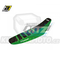 Potah sedla Kawasaki KX85 / 01-13 - barva černo-zelená - typ potahu ZEBRA