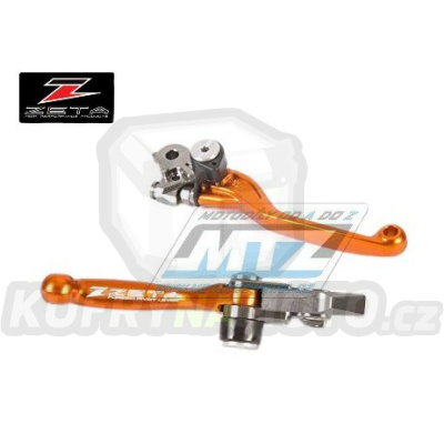 Sada výklopných páček ZETA PIVOT - ZETA ZE44-4117 - KTM + Husqvarna (brzda Brembo 05-13 / spojka Magura / 09-17) - oranžové