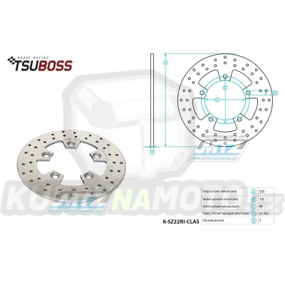 Kotouč brzdový (220/89/5D) - Suzuki GSXR600 / 97-16 + SV650 + GSXR750+GSXR1000+SV1000+TL1000+GSXR1100