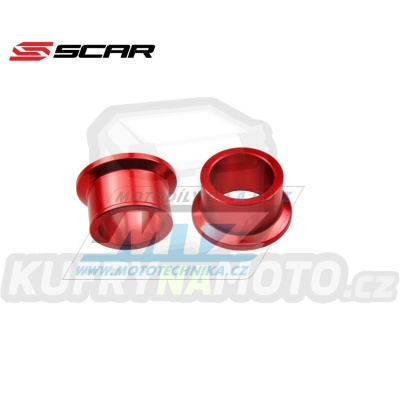 Rozpěrky na osu zadního kola SCAR - Suzuki RMZ250 / 04-24 + RMZ450 / 05-24 + RMX450Z / 10-19 - červené