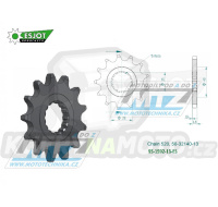 Kolečko řetězové (pastorek) 1592-13zubů ESJOT 50-32140-13 - Yamaha YFZ450R+YFZ450X + YFM700R + YFM700 Raptor