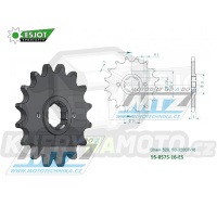 Kolečko řetězové (pastorek) 0575-16zubů ESJOT 50-32007-16 - Yamaha TT250 + TT350 + TT600 + TT600E + XT400 + XT550 + SRX600 + XT600 + FZ400R + Praga ED250