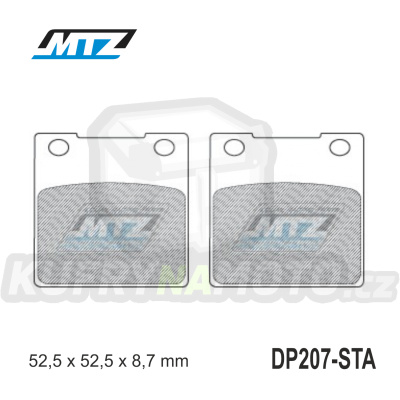 Destičky brzdové DP207-STA - směs Standard