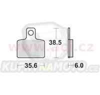 brzdové destičky, BRAKING (semi-metalická směs SM1) 2 ks v balení