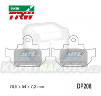 Destičky brzdové DP208-LU TRW Lucas MCB550 - směs Allround