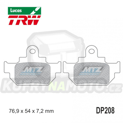 Destičky brzdové DP208-LU TRW Lucas MCB550 - směs Allround