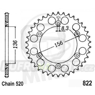 Rozeta PBR 45 zubů 822-45-PBRR820-45- výprodej