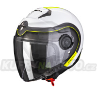 Moto přilba SCORPION EXO-CITY ROLL perleťová bílo/fluo žlutá