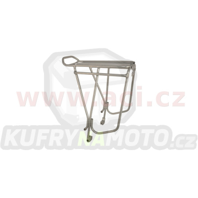 trubkový nosič brašen LUGGAGE RACK ALU, OXFORD (kompatibilní s koutouč brzdami a ráfky 26 až 29", stříbrný)