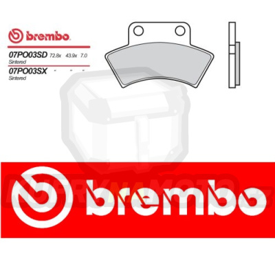 Brzdové destičky Brembo POLARIS Xpress 2x4 300 r.v. Od 98 -  SX směs Zadní