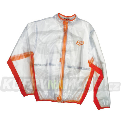 Pláštěnka FOX Fluid MX Jacket - průhledná - oranžová