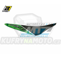 Potah sedla Kawasaki KXF250 / 09-12 + KXF450 / 09-11 - barva černo-zelená - typ potahu SKULL