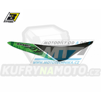 Potah sedla Kawasaki KXF250 / 09-12 + KXF450 / 09-11 - barva černo-zelená - typ potahu SKULL