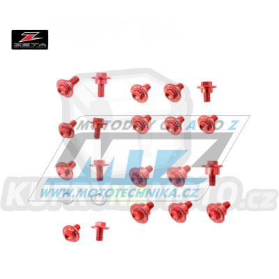 Sada šroubů na plasty - ZETA ZE88-5052 - Honda CRF450R / 17-20 + CRF250R / 18-20 + CRF450L - červené