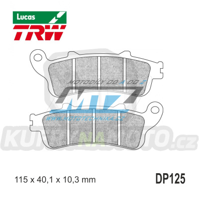 Destičky brzdové DP125-LUSH TRW Lucas MCB840SH - směs Sinter Road