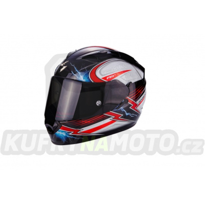 Moto přilba SCORPION EXO-1200 AIR FULGUR černo/bílo/červená