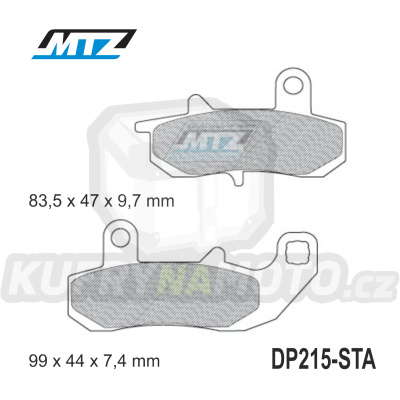 Destičky brzdové DP215-STA - směs Standard