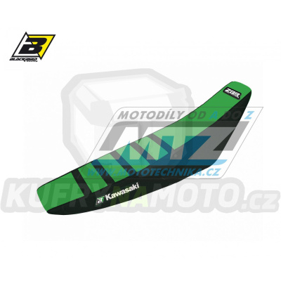 Sedlo kompletní Kawasaki KXF250 / 13-20 + KXF450 / 12-18 - barva zeleno-černá - typ potahu ZEBRA - zvýšené provedení +15mm