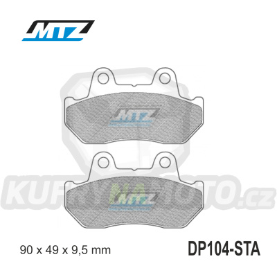 Destičky brzdové DP104-STA - směs Standard