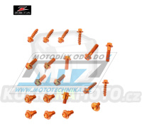 Sada šroubů na plasty - ZETA ZE88-5853 - KTM 125SX+150SX+250SX + 250SXF+350SXF+450SXF / 19-22 + EXC+EXCF / 20-22 + XC+XCF+XCW+XCFW - oranžová