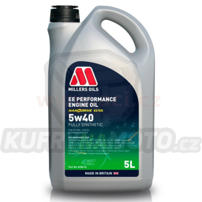 MILLERS OILS EE PERFORMANCE 5w40, plně syntetický 5 l