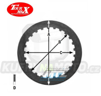 Lamely spojkové plechové (meziplechy) Tourmax CPL-0081 - Kawasaki ZX-7R Ninja / 96-00