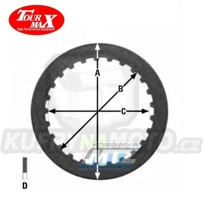 Lamely spojkové plechové (meziplechy) Tourmax CPL-0081 - Kawasaki ZX-7R Ninja / 96-00