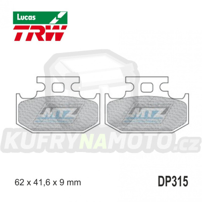 Destičky brzdové DP315-LURASI TRW Lucas MCB625RSI - směs Sinter Racing Offroad